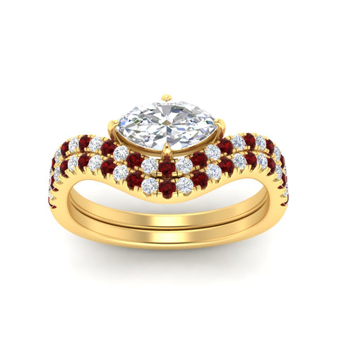 marquise-cut-twisted-pave-engagement-ring-with-curved-ruby-band-in-yellow-gold-fdens11617mqgrudrangle5-nl-yg.jpg