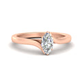 Thumbnail 9 - Marquise Cut Twisted Shank Solitaire Engagement Ring