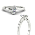 Thumbnail 2 - Marquise Cut Twisted Shank Solitaire Engagement Ring
