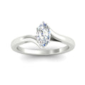 Thumbnail 3 - Marquise Cut Twisted Shank Solitaire Engagement Ring