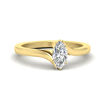 Load image into Gallery viewer, Marquise Cut Twisted Shank Solitaire Engagement Ring
