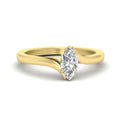 Thumbnail 5 - Marquise Cut Twisted Shank Solitaire Engagement Ring