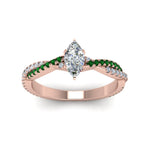 Load image into Gallery viewer, marquise-cut-twisted-vine-diamond-engagement-ring-for-women-with-emerald-in-14K-rose-gold-FD8233MQRGEMGR-NL-RG.jpg
