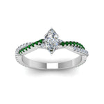 Load image into Gallery viewer, marquise-cut-twisted-vine-diamond-engagement-ring-for-women-with-emerald-in-14K-white-gold-FD8233MQRGEMGR-NL-WG.jpg

