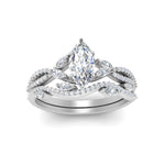 Load image into Gallery viewer, marquise-cut-twisted-vine-luxury-diamond-bridal-ring-set-in-white-gold-FDENR3211MQANGLE3-NL-WG
