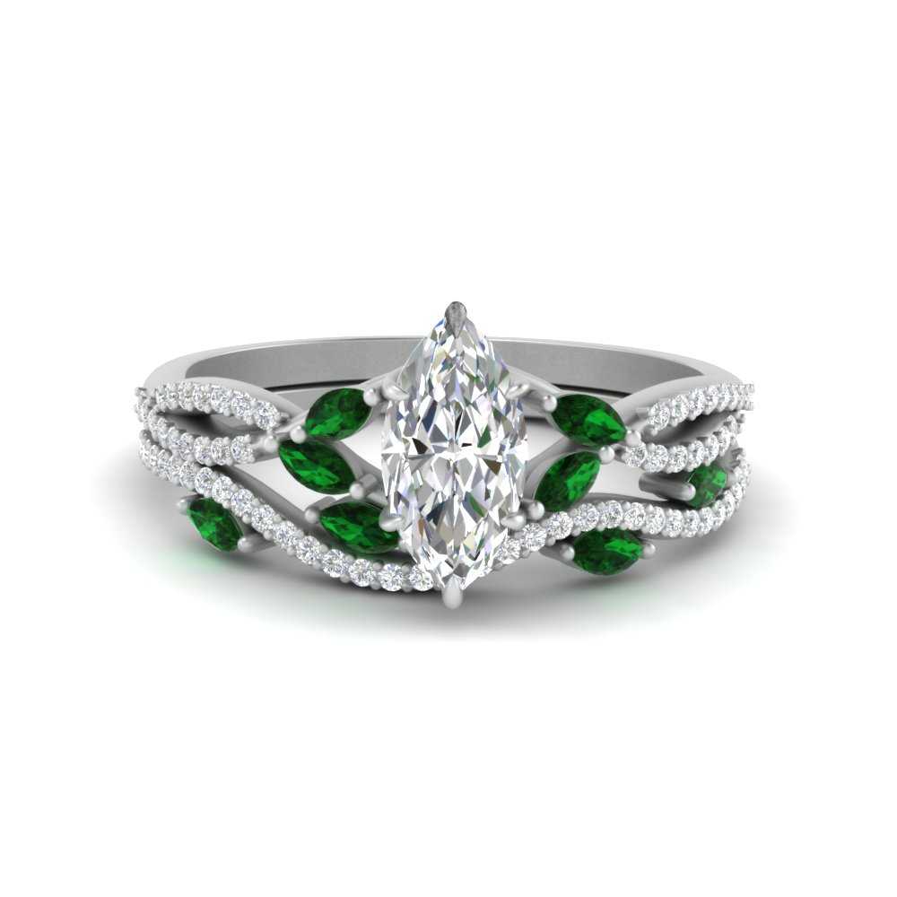 marquise-cut-twisted-vine-luxury-emerald-bridal-ring-set-in-white-gold-FDENR3211MQGEMGRANGLE3-NL-WG