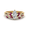 Load image into Gallery viewer, marquise-cut-twisted-vine-luxury-pink-sapphire-bridal-ring-set-in-yellow-gold-FDENR3211MQGSADRPIANGLE3-NL-YG