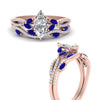 Load image into Gallery viewer, marquise-cut-twisted-vine-luxury-sapphire-bridal-ring-set-in-rose-gold-FDENR3211MQGSABLANGLE3-NL-RG