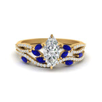 Load image into Gallery viewer, marquise-cut-twisted-vine-luxury-sapphire-bridal-ring-set-in-yellow-gold-FDENR3211MQGSABLANGLE3-NL-YG
