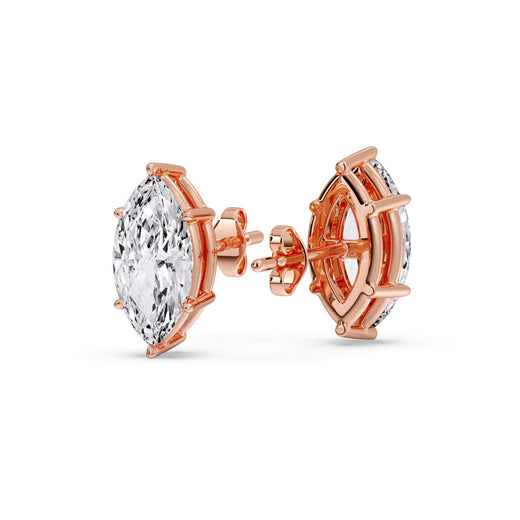 Marquise Diamond 6 Prong Stud Earrings Half Carat