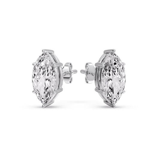 Marquise Diamond 6 Prong Stud Earrings Half Carat