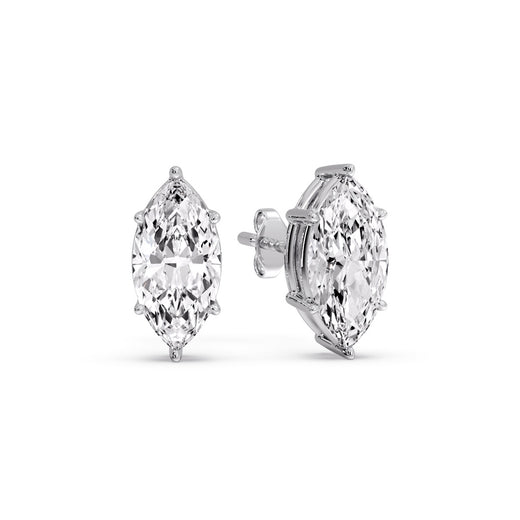 Marquise Diamond 6 Prong Stud Earrings Half Carat