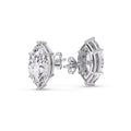 Thumbnail 56 - Marquise Diamond 6 Prong Stud Earrings Half Carat