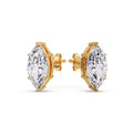 Thumbnail 60 - Marquise Diamond 6 Prong Stud Earrings Half Carat