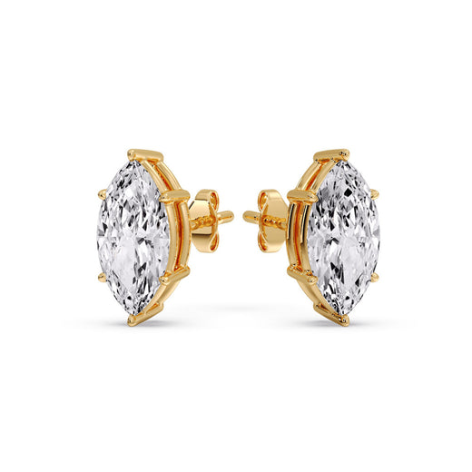 Marquise Diamond 6 Prong Stud Earrings Half Carat