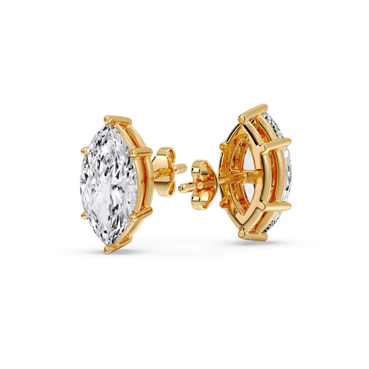 Marquise Diamond 6 Prong Stud Earrings Half Carat