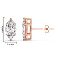 Thumbnail 63 - Marquise Diamond 6 Prong Stud Earrings Half Carat