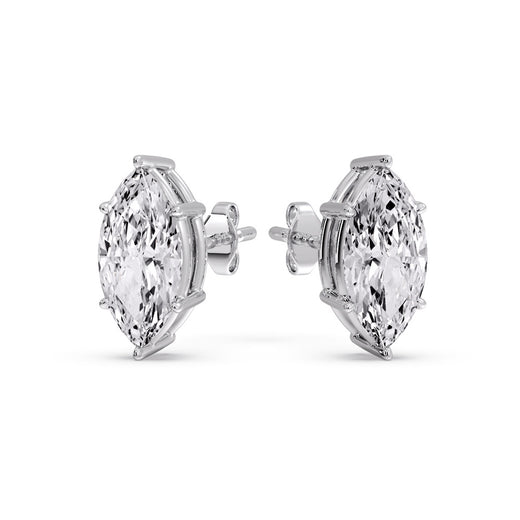 Marquise Diamond 6 Prong Stud Earrings Half Carat
