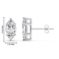 Thumbnail 67 - Marquise Diamond 6 Prong Stud Earrings Half Carat