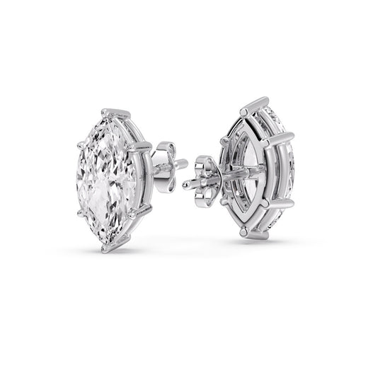 Marquise Diamond 6 Prong Stud Earrings Half Carat