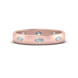 Flush Bezel Set Marquise Diamond Eternity Band