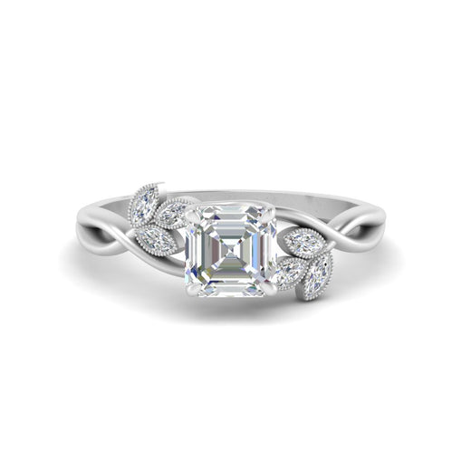 marquise-diamond-bezel-set-nature-inspired-asscher-cut-engagement-ring-in-platinum-FD10962ASR-NL-WG