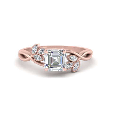 marquise-diamond-bezel-set-nature-inspired-asscher-cut-engagement-ring-in-rose-gold-FD10962ASR-NL-RG