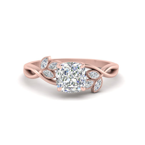marquise-diamond-bezel-set-nature-inspired-cushion-cut-engagement-ring-in-rose-gold-FD10962CUR-NL-RG