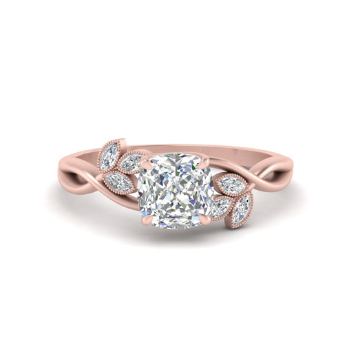 marquise-diamond-bezel-set-nature-inspired-cushion-cut-engagement-ring-in-rose-gold-FD10962CUR-NL-RG