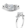 Load image into Gallery viewer, marquise-diamond-bezel-set-nature-inspired-cushion-cut-engagement-ring-in-white-gold-FD10962CURANGLE3-NL-WG