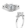 Load image into Gallery viewer, marquise-diamond-bezel-set-nature-inspired-emerald-cut-engagement-ring-in-white-gold-FD10962EMRANGLE3-NL-WG