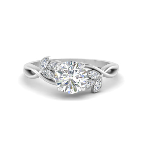 marquise-diamond-bezel-set-nature-inspired-round-cut-engagement-ring-in-platinum-FD10962ROR-NL-WG