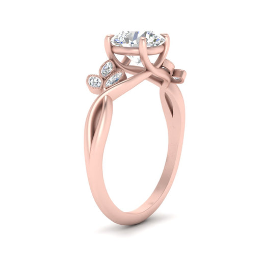 marquise-diamond-bezel-set-nature-inspired-round-cut-engagement-ring-in-rose-gold-FD10962RORANGLE2-NL-RG