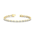 Thumbnail 4 - marquise-diamond-bezel-set-tennis-bracelet-in-yellow-gold-fdbrc11563-nl-yg