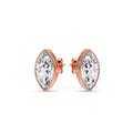 Thumbnail 15 - Bezel Stud Earring One Carat Marquise Diamond