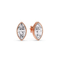 Thumbnail 13 - Bezel Stud Earring One Carat Marquise Diamond