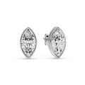 Thumbnail 53 - Bezel Stud Earring One Carat Marquise Diamond