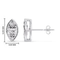 Thumbnail 54 - Bezel Stud Earring One Carat Marquise Diamond