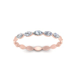 Load image into Gallery viewer, marquise-diamond-delicate-stack-band-in-rose-gold-FD9551B-NL-RG.jpg
