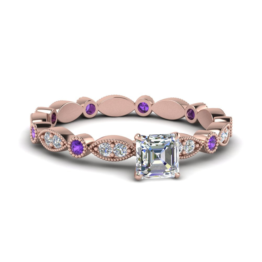 Marquise Dot Eternity Engagement Ring