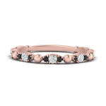 Load image into Gallery viewer, marquise-dot-stacking-band-with-black-diamond-in-rose-gold-FD9997BGBLACKANGLE3-NL-RG.jpg
