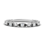 Load image into Gallery viewer, marquise-dot-stacking-band-with-black-diamond-in-white-gold-FD9997BGBLACKANGLE3-NL-WG.jpg
