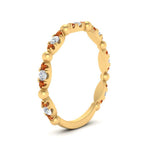 Load image into Gallery viewer, marquise-dot-stacking-diamond-band-with-orange-sapphire-in-yellow-gold-FD9997BGSAORANGLE3-NL-YG.jpg
