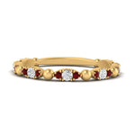 Load image into Gallery viewer, marquise-dot-stacking-diamond-band-with-ruby-in-yellow-gold-FD9997BGRUDRANGLE3-NL-YG.jpg

