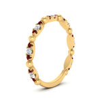Load image into Gallery viewer, marquise-dot-stacking-diamond-band-with-ruby-in-yellow-gold-FD9997BGRUDRANGLE3-NL-YG.jpg
