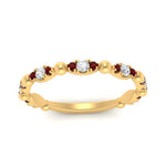 Load image into Gallery viewer, marquise-dot-stacking-diamond-band-with-ruby-in-yellow-gold-FD9997BGRUDRANGLE3-NL-YG.jpg
