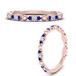 Load image into Gallery viewer, marquise-dot-stacking-diamond-band-with-sapphire-in-rose-gold-FD9997BGSABLANGLE3-NL-RG.jpg
