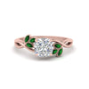 Load image into Gallery viewer, marquise-emerald-bezel-set-nature-inspired-cushion-cut-engagement-ring-in-rose-gold-FD10962CURGEMGR-NL-RG