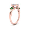 Load image into Gallery viewer, marquise-emerald-bezel-set-nature-inspired-emerald-cut-engagement-ring-in-rose-gold-FD10962EMRGEMGRANGLE2-NL-RG
