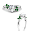 Load image into Gallery viewer, marquise-emerald-bezel-set-nature-inspired-heart-shaped-engagement-ring-in-white-gold-FD10962HTRGEMGRANGLE3-NL-WG